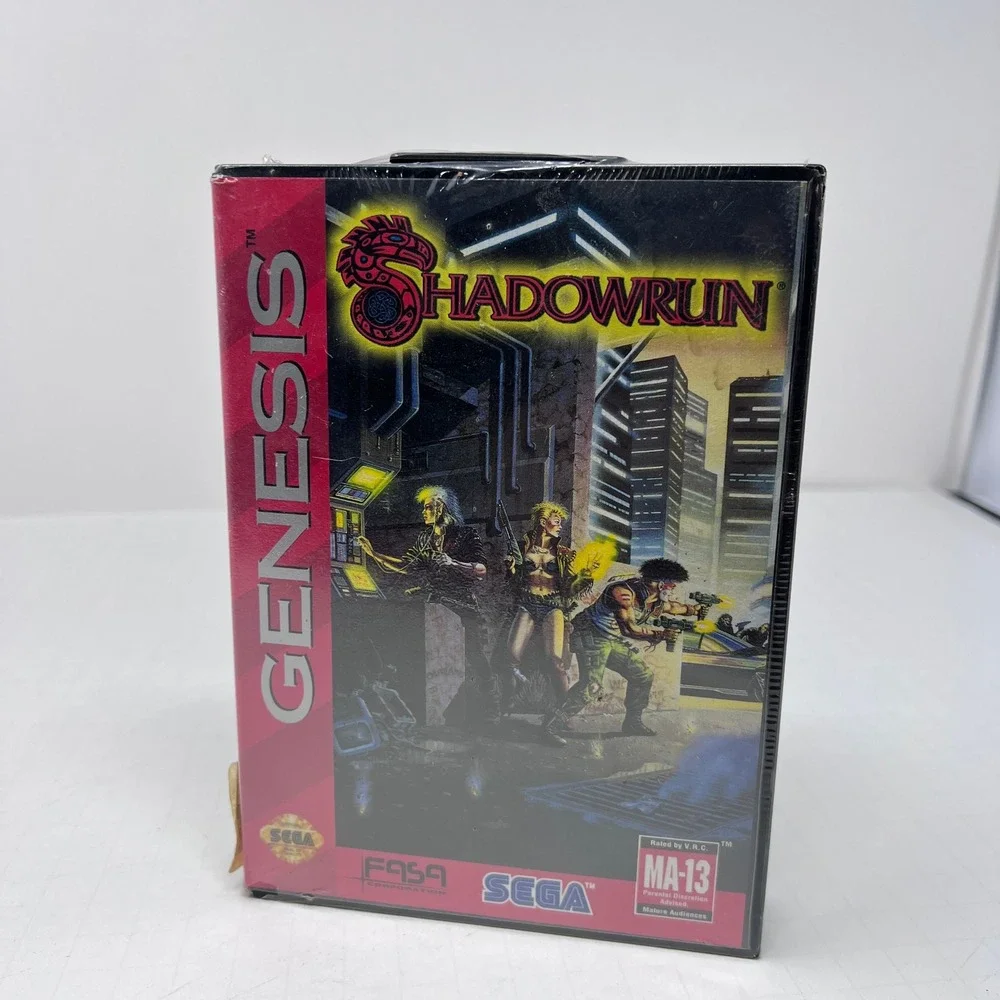 Sega Shadowrun Sega Genesis Black Red Cyberpunk RPG Sealed MA13 1994 Game